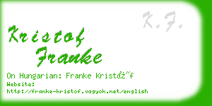kristof franke business card